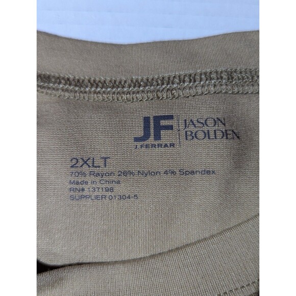 JF J.Ferrar Jason Bolden Brown Shirt 2XLT Heavy stretch NWT - Picture 6 of 6